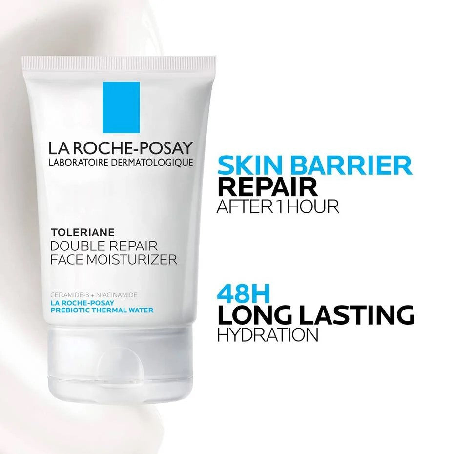 Toleriane Purifying Foaming Cleanser & Toleriane Double Repair Face Moisturizer Travel Set